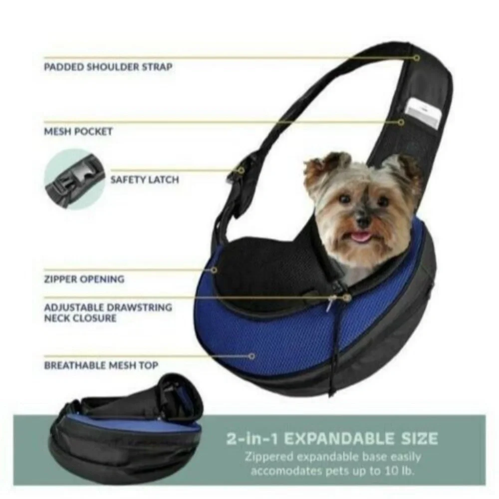 Katziela Mesh Sling Pet Carrier Adjustable Straps